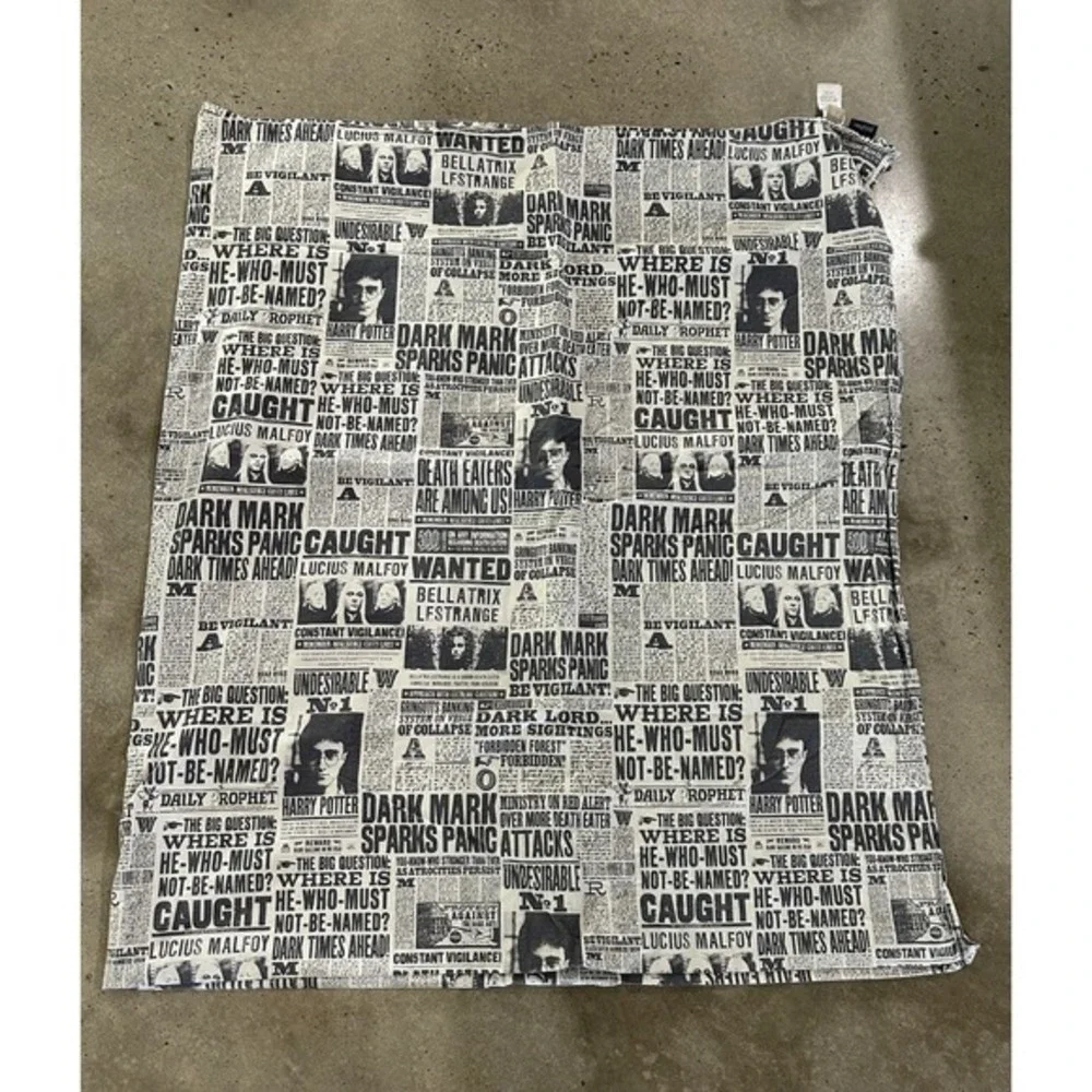 Pottery Barn Teen Harry Potter Daily Prophet Full Flat‎ Sheet VGUC